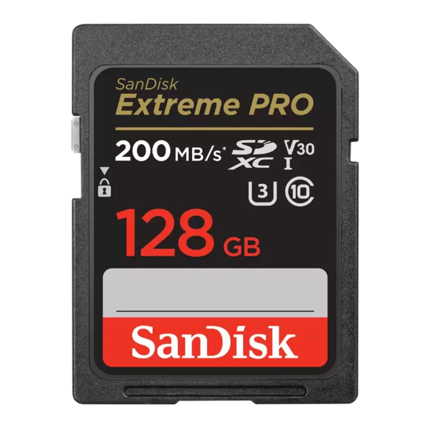 Memoria sd sandisk extreme pro sdxc uhs-i 128gb 200mbs clase 10 v30 4k