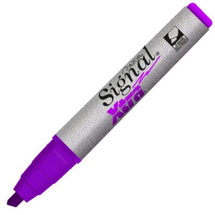 Marcador permanente signal xtra 40008 punta cincel color violeta c/12 pzas