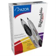 Marcador Permanente Signal Dúo Punta Fina/Ultrafina Color Negro C/12 Pzas - Vista 5