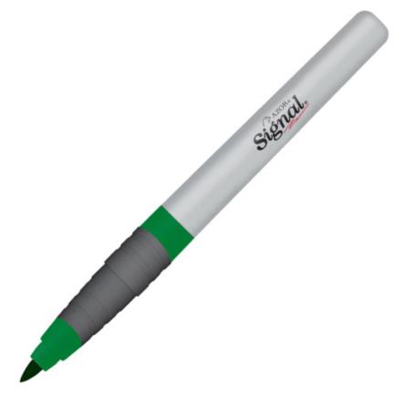 SIPMACAB027 - Marcador Permanente Signal Fino 30007 Punta Fina Color Verde C/12 Pzas