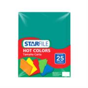 Folder StarFile Hot Colors Carta Color Azul Turquesa C/25 Pzas - Vista 3