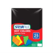 Folder StarFile Hot Colors Carta Color Negro C/25 Pzas - Vista 3