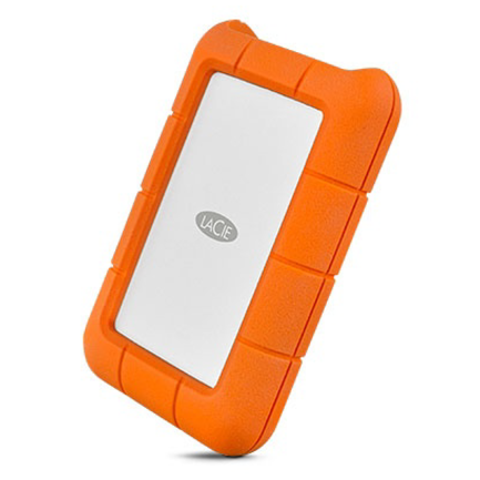 Disco Duro Seagate Externo Lacie Rugged USB-C 1TB 2.5 Portatil Naranja/Plata WIndows Mac Contra Golpes Agua y polvo