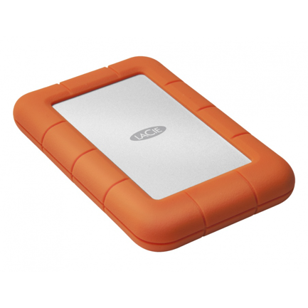 Disco Duro Seagate Externo Lacie Rugged MINI 4TB 2.5 Portatil Naranja-Plata WIndows Mac Contra Golpes Agua y polvo