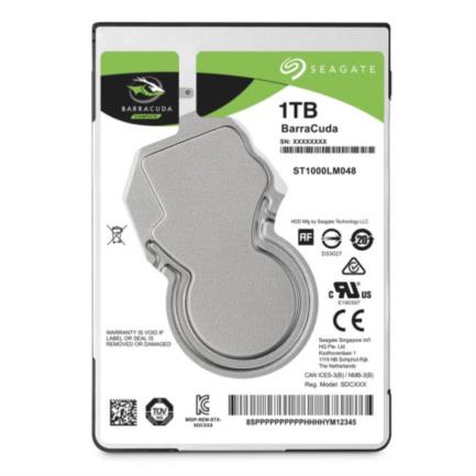 Disco Duro Seagate Barracuda 1TB 2.5" 5400RPM SATA lll 6Gbit/s Caché 128MB para Laptop