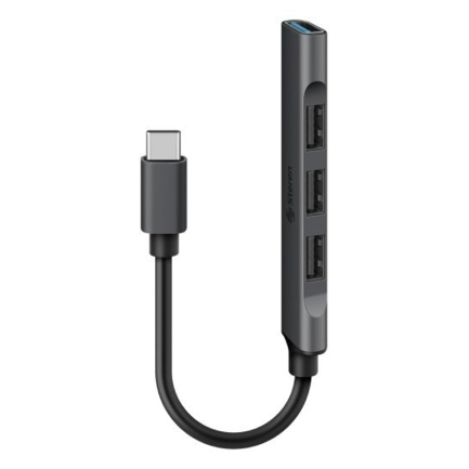 Hub Steren USB 5262 USB C A 4 Puertos 3 USB 2.0 Y 1 USB 3.0 Alimentación 5 V Compatible Con Laptop Y Tablet