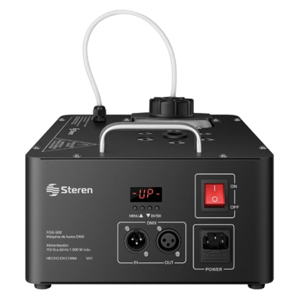Maquina de humo steren vertical con luz rgb