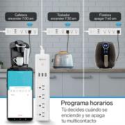 Barra Steren Multicontacto Wi-Fi de 4 Salidas Horizontales y Triple Cargador USB Color Blanco - Vista 9