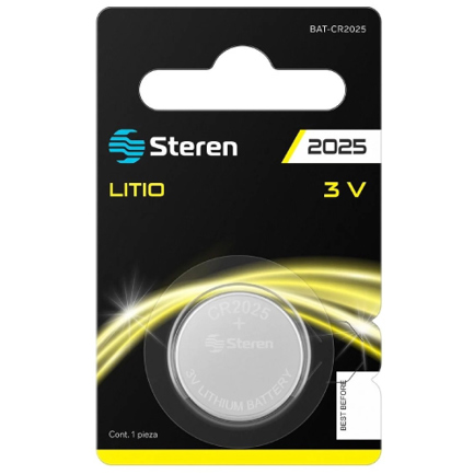 Pila de Litio Steren Tipo Botón 3Vcc 150mAh Uso en Controles 