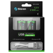 Paquete de Baterías Steren Li-ion Recargables USB-C 1.5Vcc 2500mAh - Vista 3