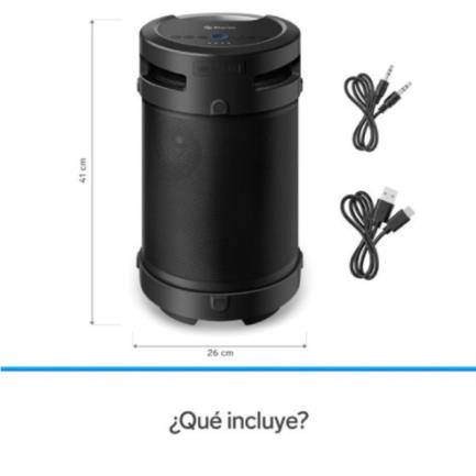 Bocina Steren Bazooka Xbass Bluetooth TWS 800W PMPO Color Negro - Vista 2