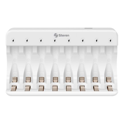 Cargador Steren de 8 Pilas AA y AAA