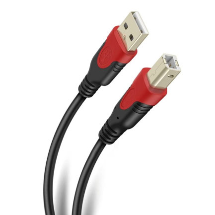 Cable STEREN USB a USB tipo B de 7.2 m reforzado con conectores dorados