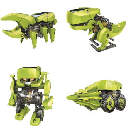 Robot Solar Steren K455 4 En 1 Arma T Rex Robot Insecto o Excavadora Panel Solar 3V 75MA Motor 10000rpm - Artículos Promocionales MAS RECIO