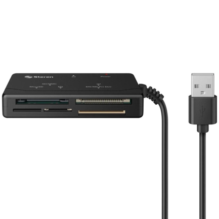 Lector de Tarjetas Multiformato USB Steren USB 680 para SD microSD CF MS y más