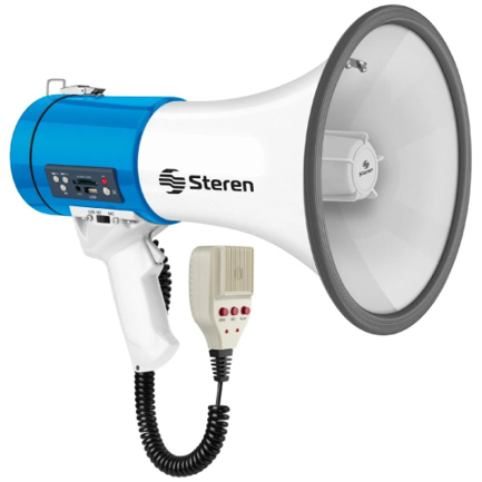 Megafono steren de 25 w con rec / rep mp3 / bat