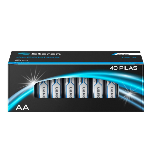 40 pilas steren alcalinas tipo aa 1.5v