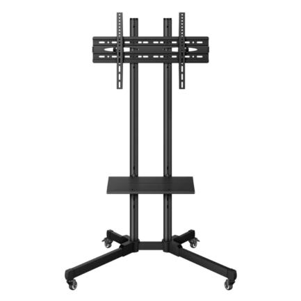 Soporte steren móvil para tv 19" a 83" con repisa soporta hasta 60kg color negro