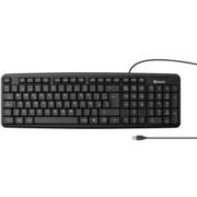 Teclado steren al&aacute;mbrico usb con 105 teclas color negro