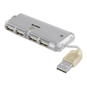 Mini Hub Steren Portátil USB 2.0 Ultra Delgado 4 Puertos - Vista 3