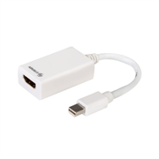 Adaptador Steren Mini DisplayPort/Thunderbolt a HDMI Windows/Mac Color Blanco - Vista 6