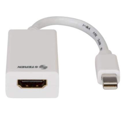 Adaptador steren mini displayport/thunderbolt a hdmi windows/mac color blanco