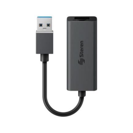 SQCADAAB006 - Adaptador Steren USB 3.0 a Gigabit Ethernet RJ45 Color Negro