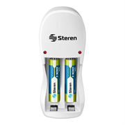 Cargador de Pilas Steren para AA/AAA LED Incluye 2 Pilas AAA - Vista 4