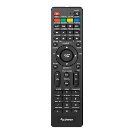 Control remoto steren universal plano smart tv color negro