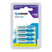 Pilas Steren Recargables Alta Capacidad Tipo AAA NiMH 1100 mAh C/4 Pzas - Vista 3
