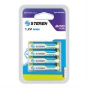 Pilas Recargables Steren "AAA" NiMH 600 mAh Paquete C/4 - Vista 3