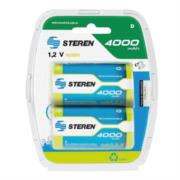 Pilas Recargables Steren "D" NiMH 4000 mAh Paquete C/2 - Vista 3