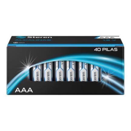 Pilas steren alcalinas tipo "aaa" 1.5v c/40 pzas