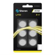 Pila de Litio Steren Tipo Botón CR2032 Capcidad 210 mAh 6 Piezas - Vista 3