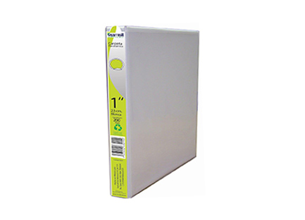 Carpeta vinil samsill "o" blanca 1" p/200 hjs c/24