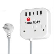 Supresor de Picos Smartbitt SBSS-B3-5U 3 Contactos y 5 Puertos USB - Vista 8
