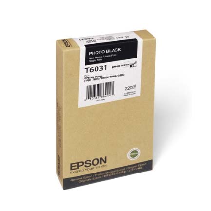 Tinta epson stylus pro 7800/7880/9800/9880 220ml color negro fotográfico