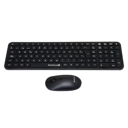Kit TechZone Inalambrico Silent Mouse y Teclado Teclas Silenciosas Mouse 1000 1600 y 2400 Dpi Mouse