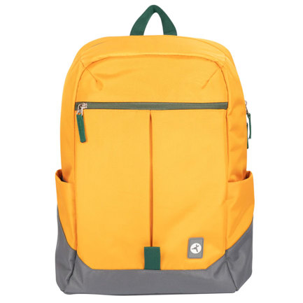 Rainbow mochila amarilla y funcional con diseño vibrante compartimientos acolchados para laptop y tablet