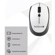 Mouse Inalambrico TechZone Optico 800 a 1600 DPI Ajustable 4 Botones Ambidiestro Win/MAC Color Plata - Vista 7
