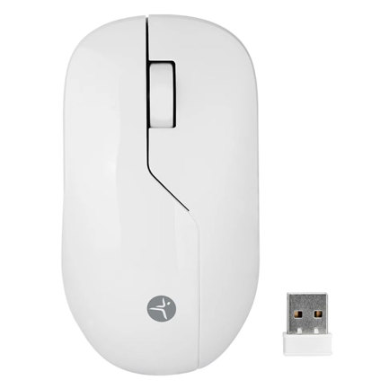 Mouse inal&aacute;mbrico blanco armor recargable  wireless techzone