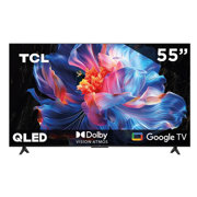 Televisor TCL 55" 4K UHD Google TV Dolby Vision Atmos Compatible con Alexa Google Home TCL Home App - Vista 4