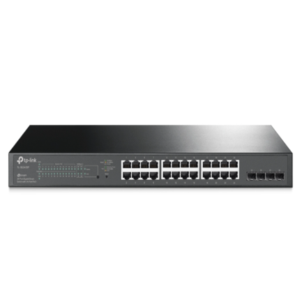 Switch omada by tp-link 28-port poe gigabit smart switch with 4 sfp slots 24× gigabit poe ports 4× gigabit sfp slo
