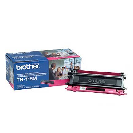T&oacute;ner brother tn115m alto rendimiento 4000 p&aacute;ginas mfc9000/hl4000 color magenta