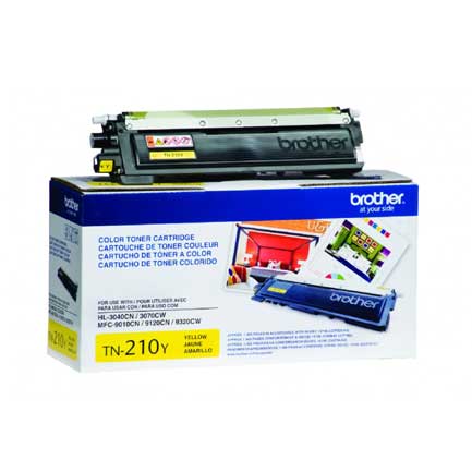 T&oacute;ner brother tn210y rendimiento 1400 p&aacute;ginas color amarillo
