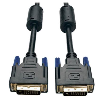 Cable Tripp Lite DVI Doble Enlace para Monitor TMDS Digital DVI (DVI-D M/M) 2m Color Negro
