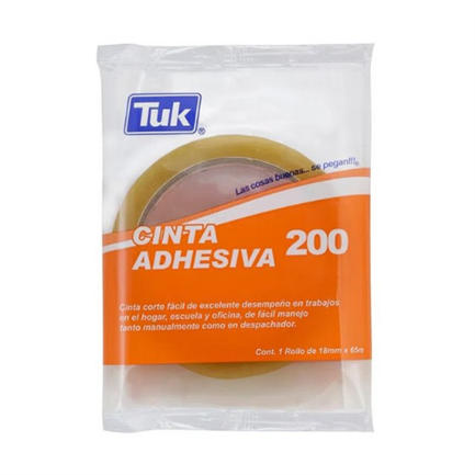 Cinta adhesiva tuk 200 .018x65m c/48
