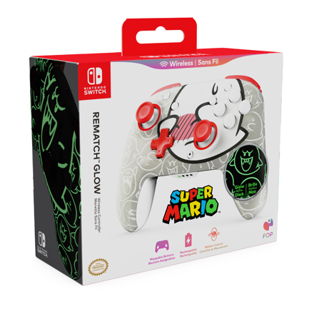 Control de juego turtle beach inalambrico rematch boo-hoo para nintendo switch