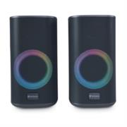 Altavoces de escritorio verbatim rgb estéreo para juego color negro
