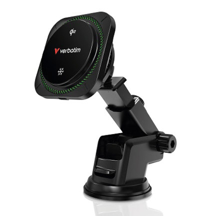 Cargador inalambrico verbatim magnetico tipo c con ventilador de enfriamiento e iluminación rgb - qi2